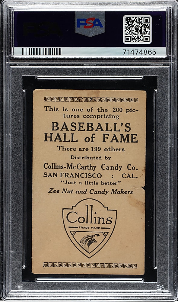 1917 E135 Collins-McCarthy #71 Harry Heilman PSA POOR 1