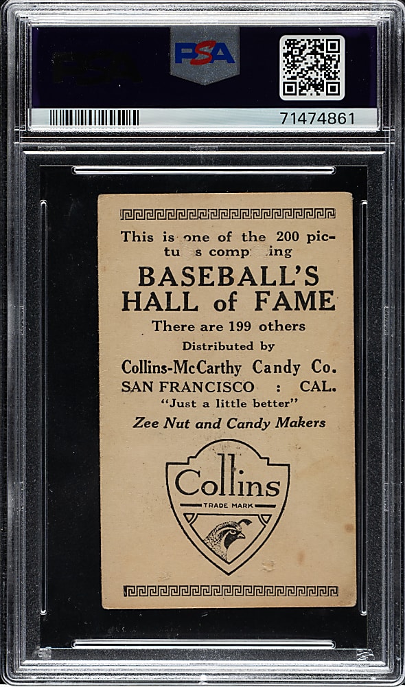 1917 E135 Collins-McCarthy #36 Sam Crawford PSA POOR 1