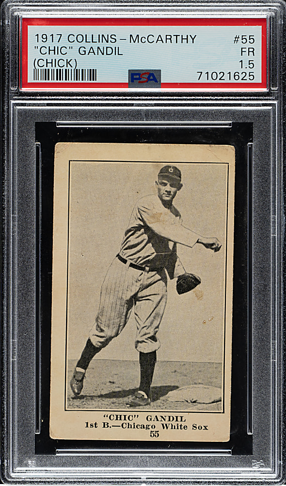 1917 E135 Collins-McCarthy #55 Chick Gandil PSA FAIR 1.5
