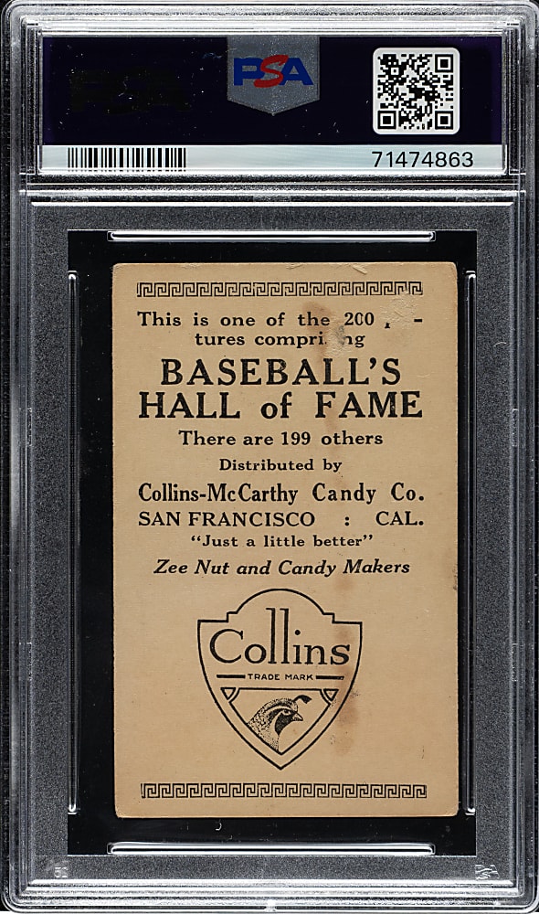 1917 E135 Collins-McCarthy #142 Edd Roush PSA GOOD 2