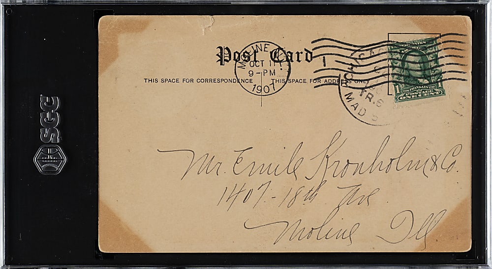 1907 Grignon Chicago Cubs Postcard John Kling SGC POOR 1