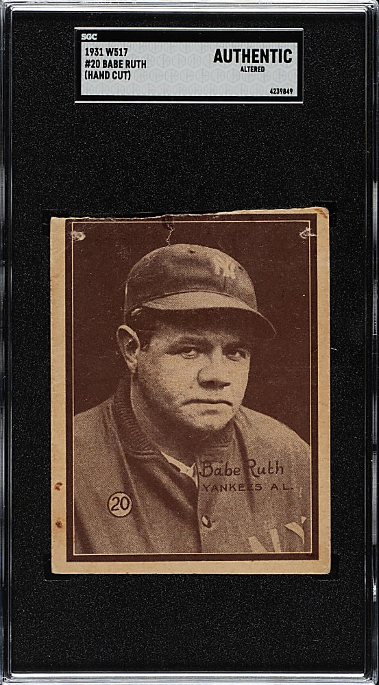 1931 W517 #20 Babe Ruth Portrait SGC Authentic