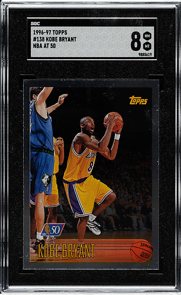 1996-1997 Topps Basketball NBA at 50 #138 Kobe Bryant Rookie SGC NM/MT 8