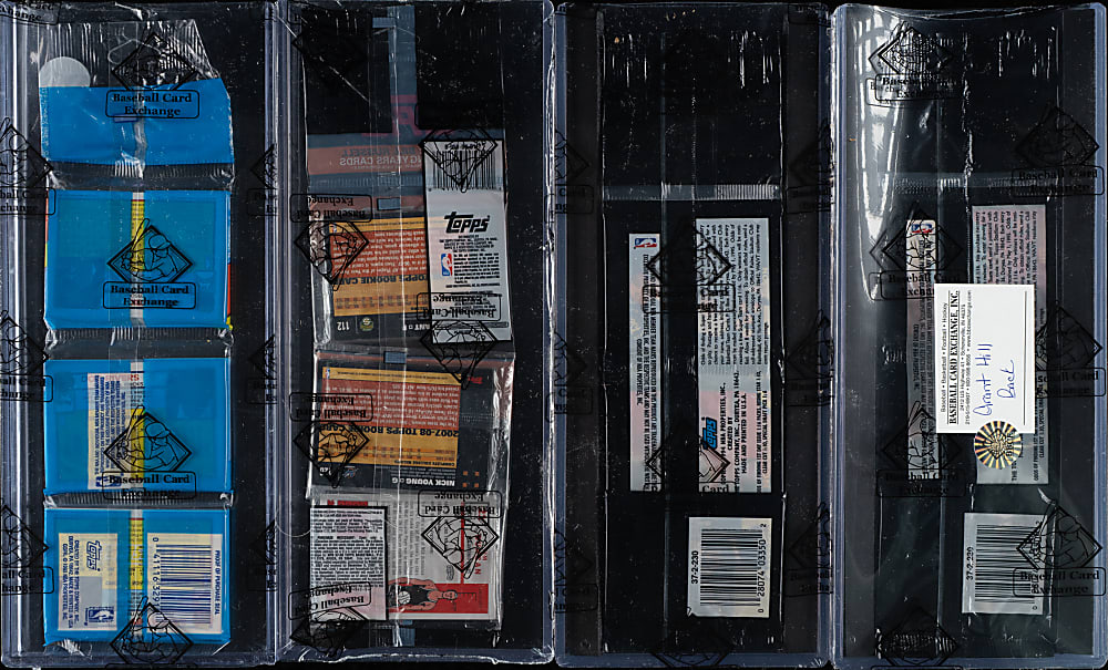 1992 to 2007 Topps Basketball Unopened Rack Pack Collection (4) All with Hall of Fame and Star Rookies Showing - BBCE