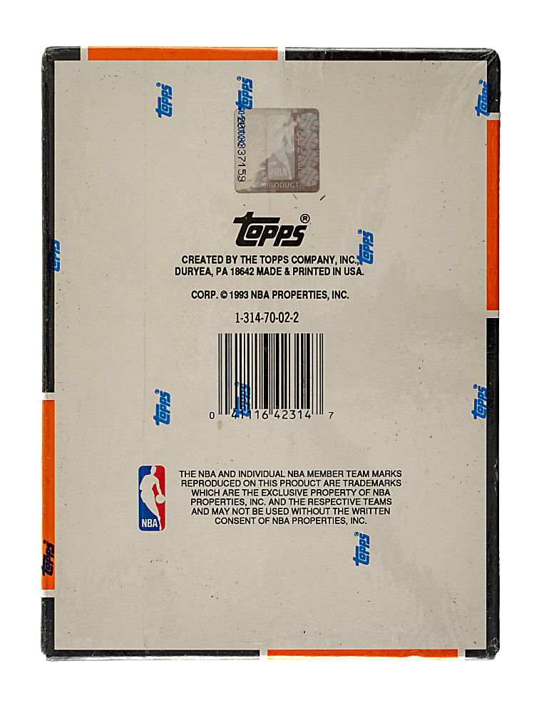 1992-1993 Topps Stadium Club Basketball Second Series Factory-Sealed Unopened Wax Box (36 Packs)
