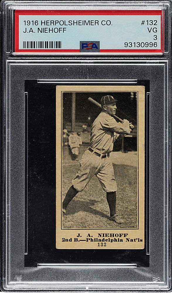 1916 M101-4 Herpolsheimer #132 Bert Niehoff PSA VG 3