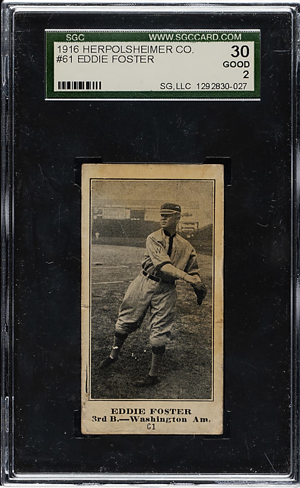 1916 M101-4 Herpolsheimer #61 Eddie Foster SGC GOOD 30
