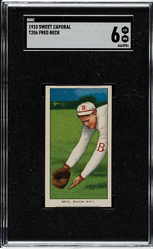 1909-1911 T206 White Border Fred Beck SGC EX/NM 6