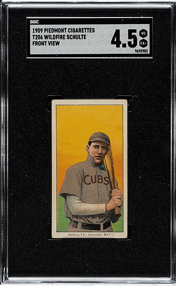 1909-1911 T206 White Border Wildfire Schulte Front View SGC VG/EX+ 4.5
