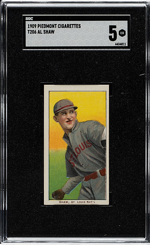 1909-1911 T206 White Border Al Shaw SGC EX 5