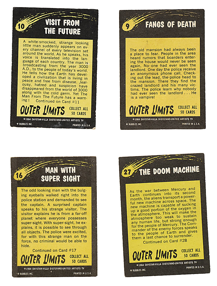 1964 Topps "Outer Limits" Complete Set (50)
