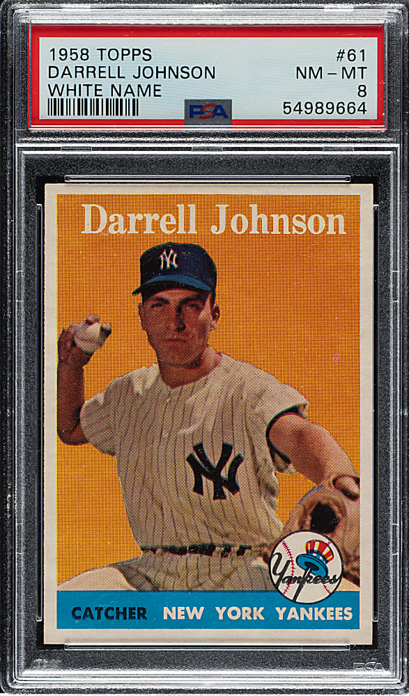 1958 Topps #61 Darrell Johnson PSA NM-MT 8