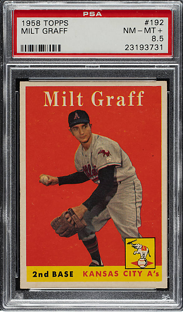 1958 Topps #192 Milt Graff PSA NM-MT+ 8.5