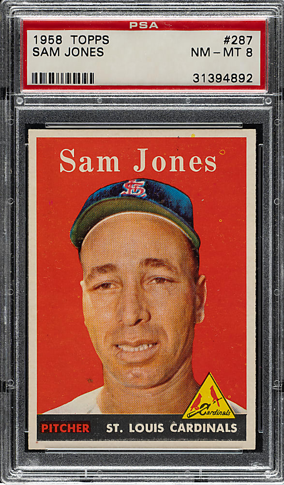 1958 Topps #287 Sam Jones PSA NM-MT 8