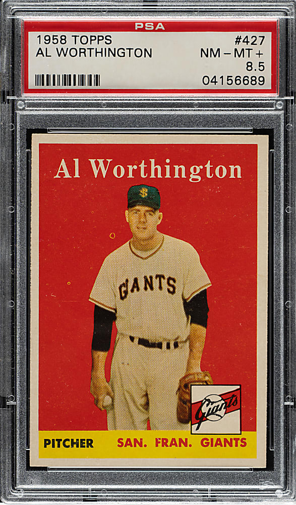 1958 Topps #427 Al Worthington PSA NM-MT+ 8.5