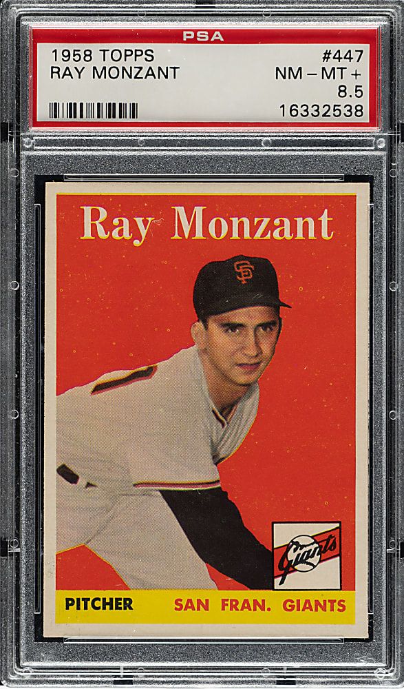1958 Topps #447 Ray Monzant PSA NM-MT+ 8.5