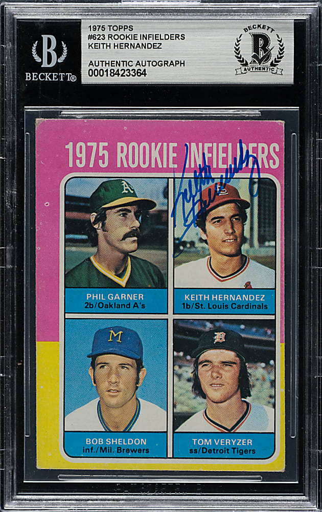 Signed 1975 Topps #623 Keith Hernandez Rookie - Beckett