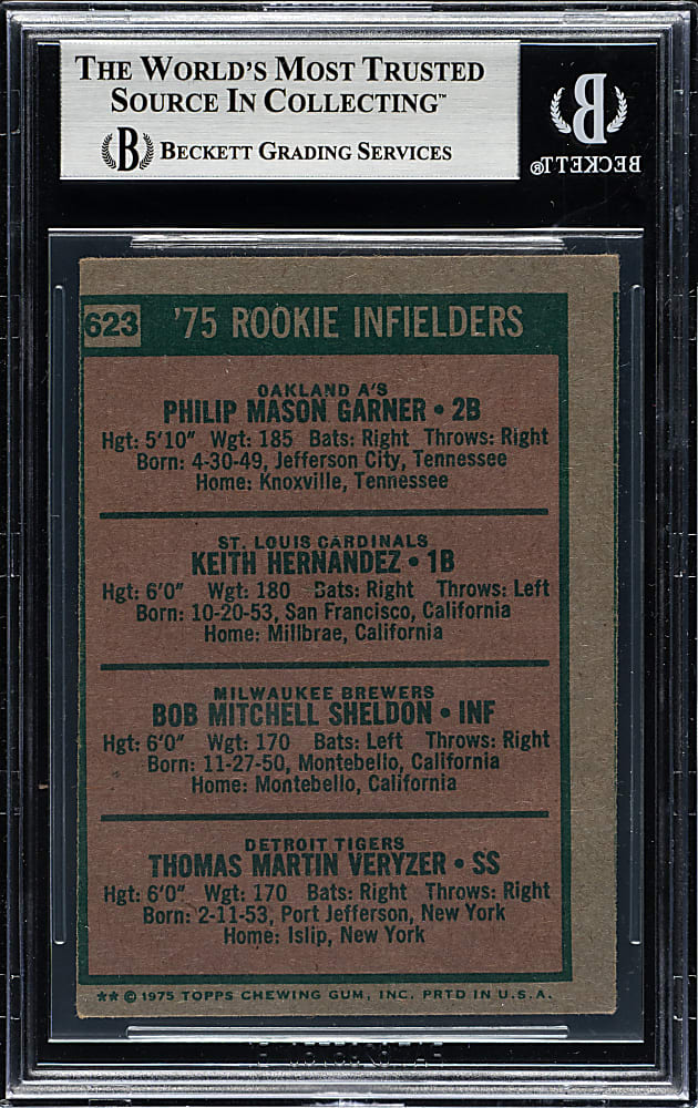 Signed 1975 Topps #623 Keith Hernandez Rookie - Beckett