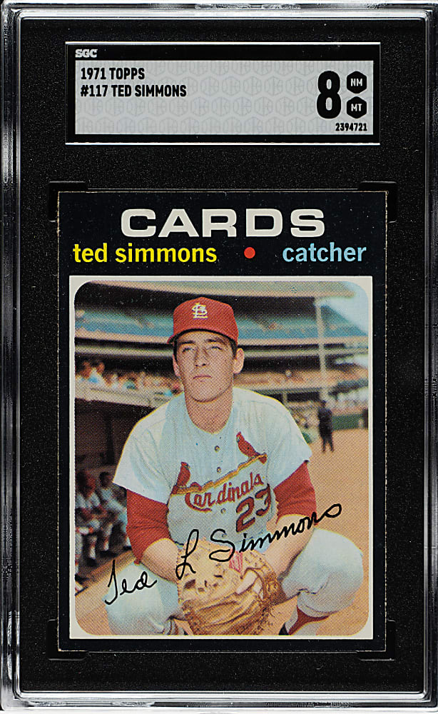 1971 Topps #117 Ted Simmons Rookie SGC NM/MT 8