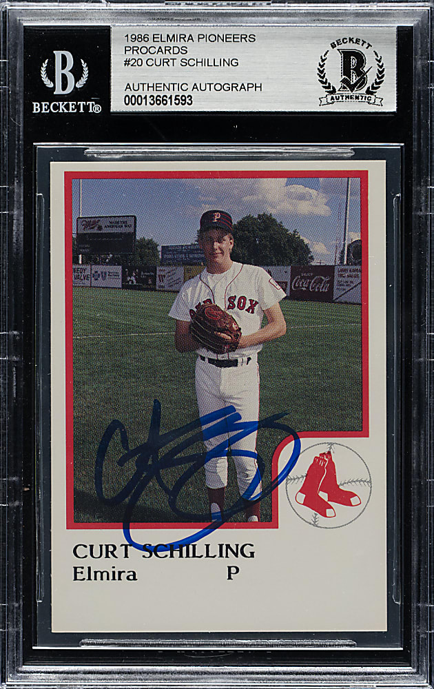 Signed 1986 Procards #20 Curt Schilling - Beckett- Pre-Rookie!