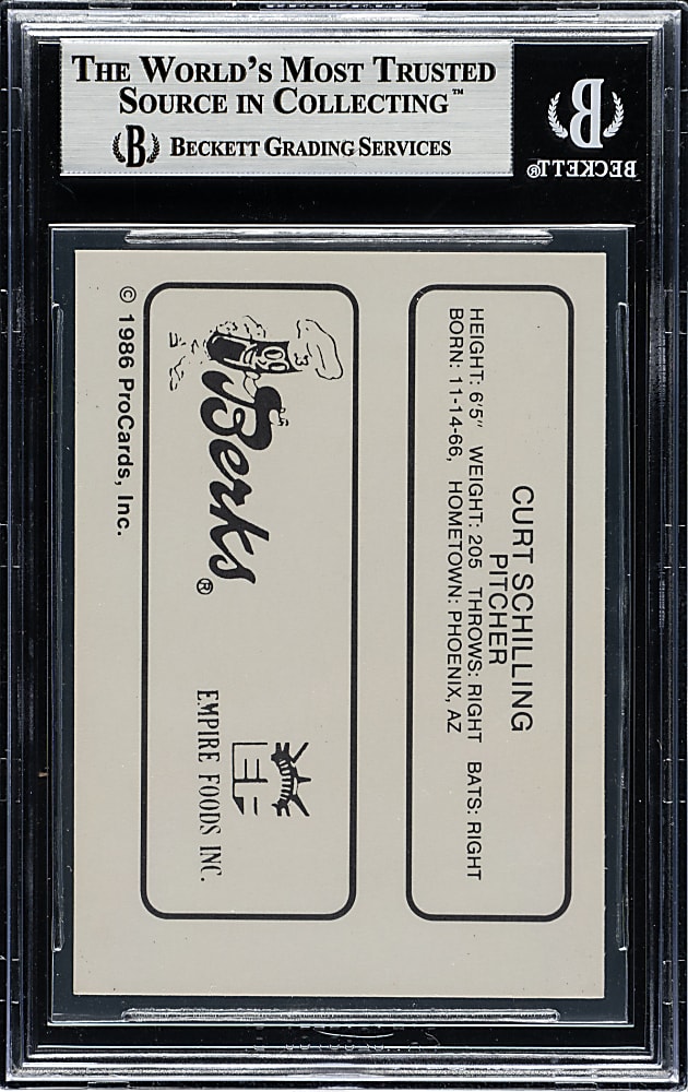 Signed 1986 Procards #20 Curt Schilling - Beckett- Pre-Rookie!