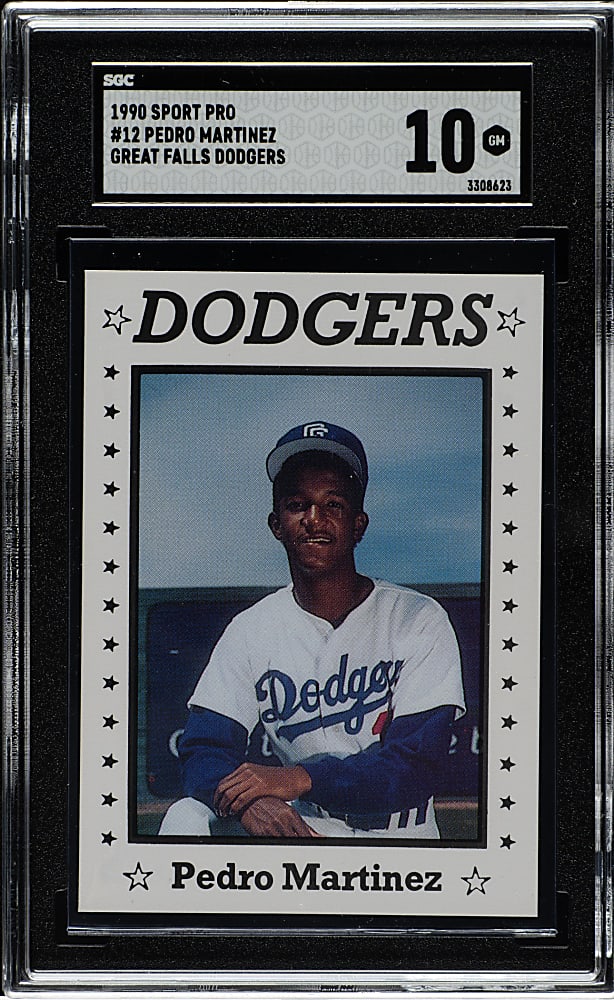 1990 Sport Pro Great Falls Dodgers Pedro Martinez SGC GEM MINT 10 - Pre-Rookie!