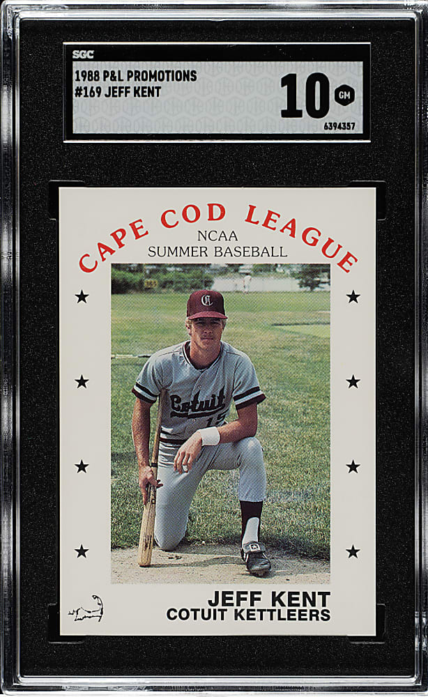 1988 P & L Promotions Cape Cod League #169 Jeff Kent SGC GEM MINT 10 - Pre-Rookie!