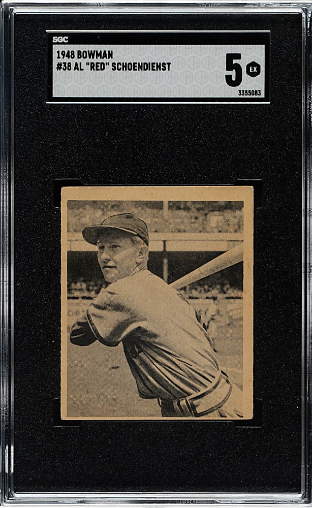 1948 Bowman #38 Red Schoendienst Rookie SGC EX 5