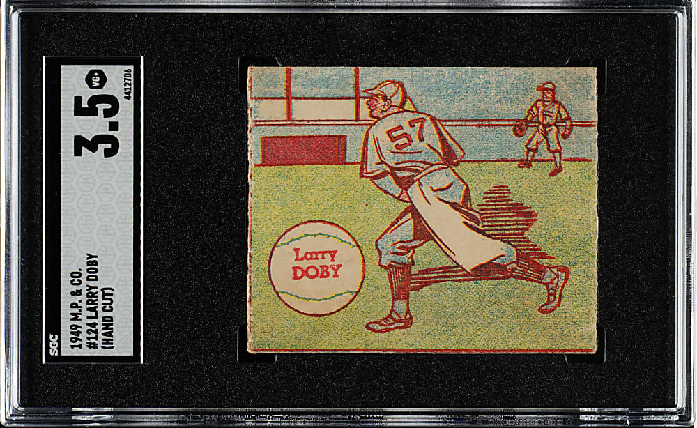 1949 R302-2 M. P. & Co. #124 Larry Doby SGC VG+ 3.5