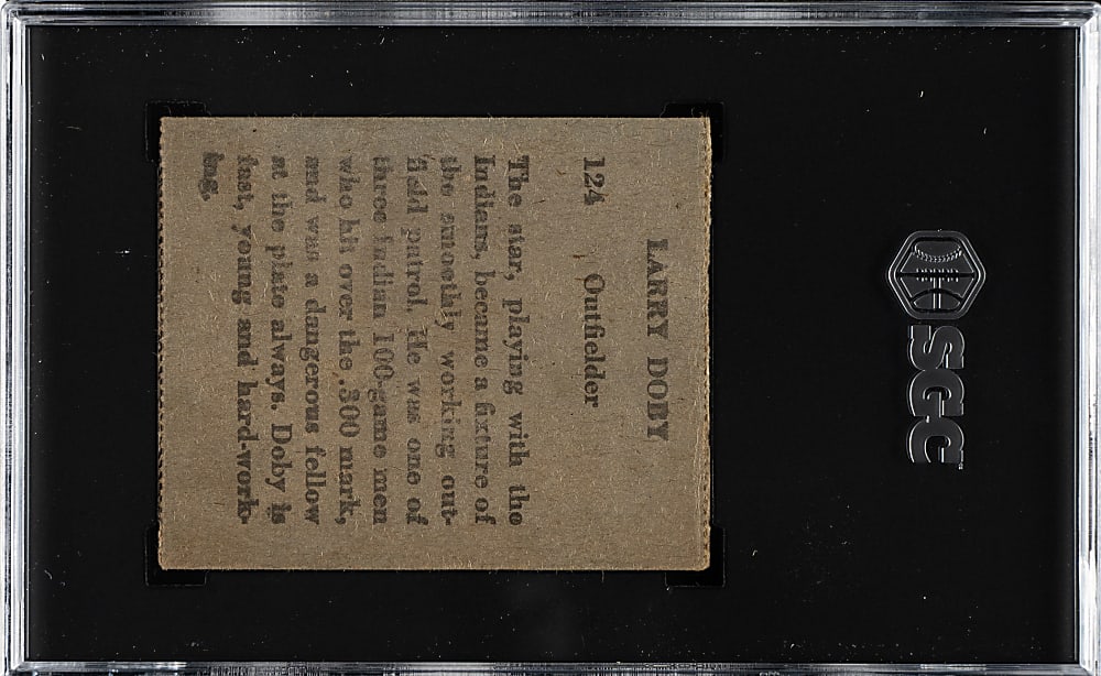 1949 R302-2 M. P. & Co. #124 Larry Doby SGC VG+ 3.5