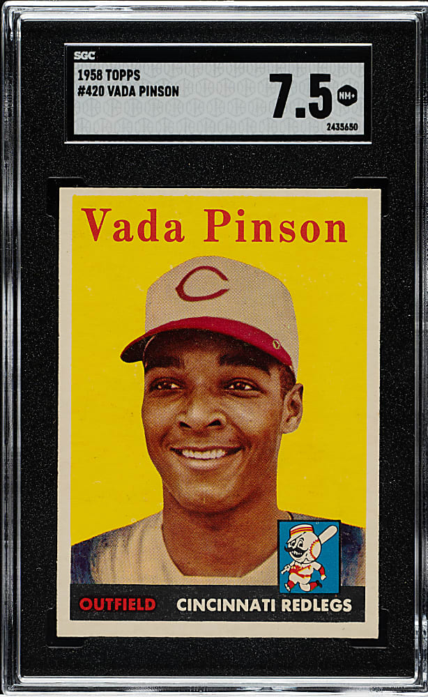 1958 Topps #420 Vada Pinson Rookie SGC NM+ 7.5