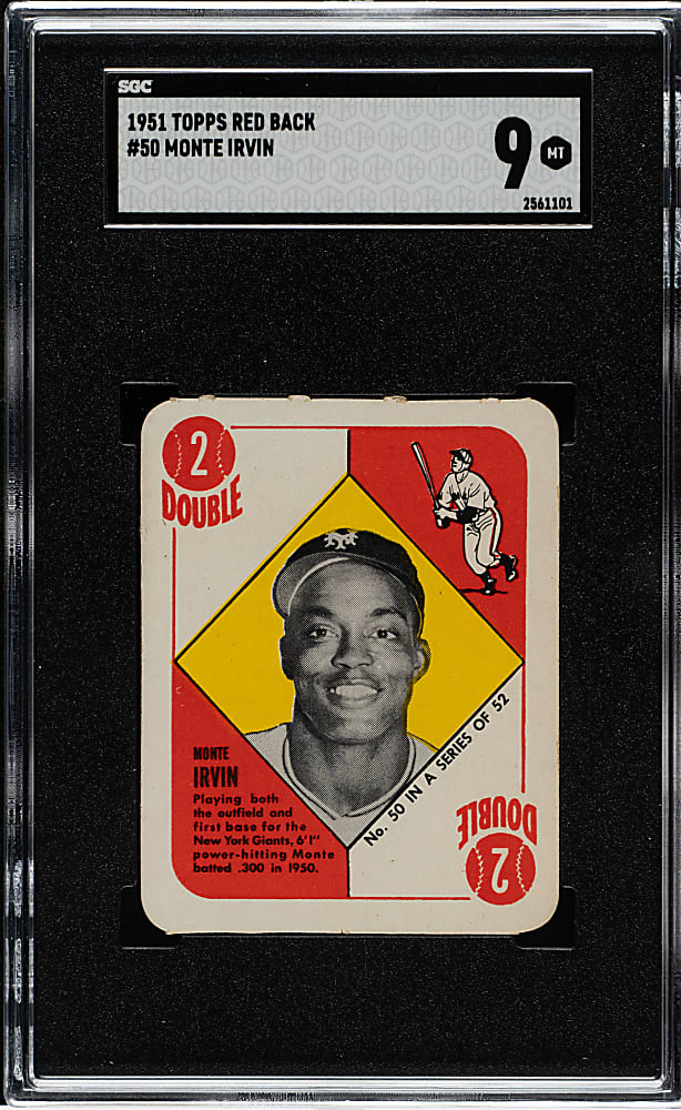 1951 Topps Red Back #50 Monte Irvin SGC MINT 9