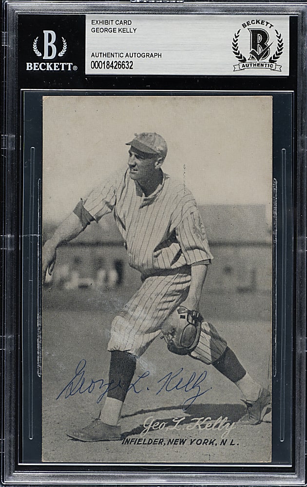Signed 1921 Exhibits George Kelly  - Beckett