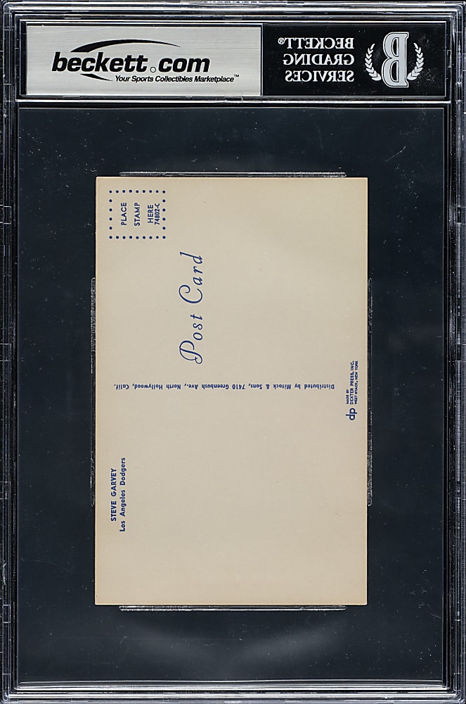 Signed 1971 Los Angeles Dodgers Postcards Steve Garvey - Beckett