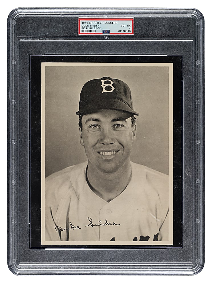 1949 Brooklyn Dodgers Picture Pack Duke Snider Rookie PSA VG-EX 4