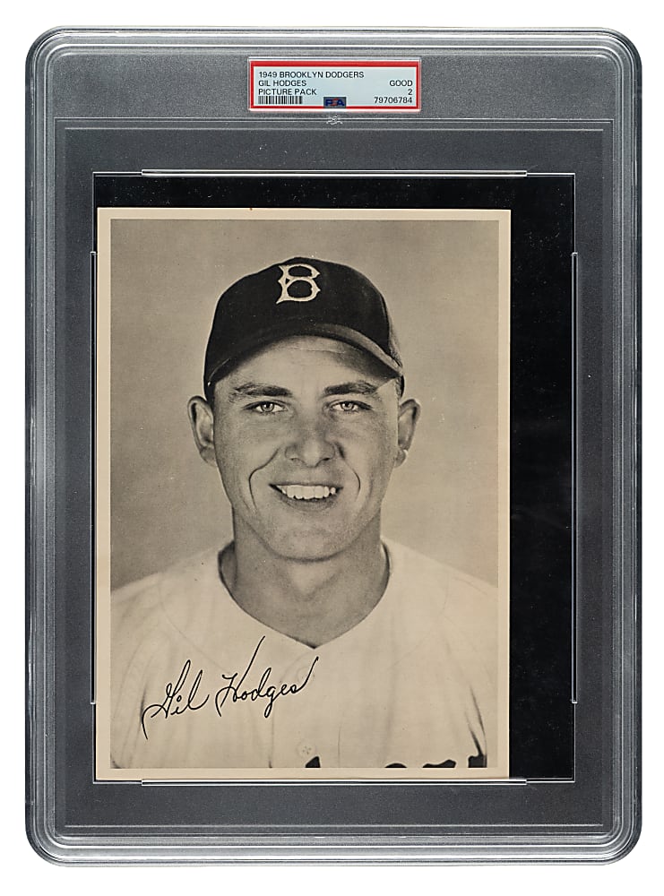 1949 Brooklyn Dodgers Picture Pack Gil Hodges Rookie PSA GOOD 2