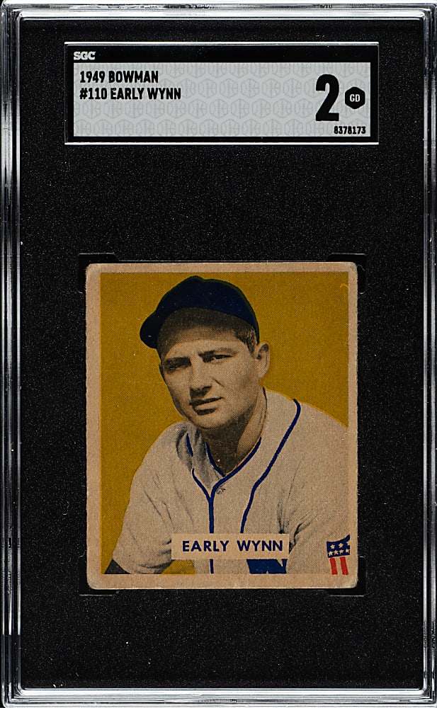 1949 Bowman #110 Early Wynn Rookie SGC GOOD 2