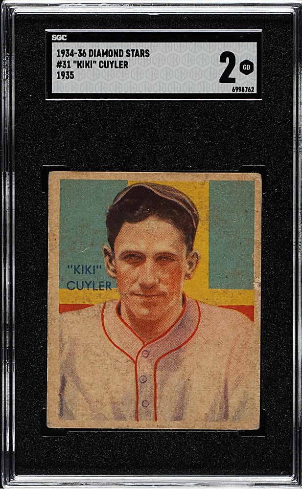 1934-1936 R327 Diamond Stars #31 Kiki Cuyler (1935 Green Back) SGC GOOD 2