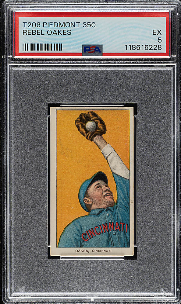 1909-1911 T206 White Border Rebel Oakes PSA EX 5