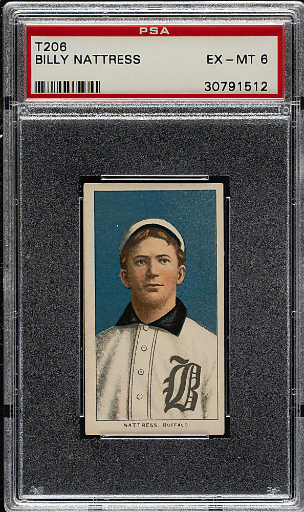 1909-1911 T206 White Border Billy Nattress PSA EX-MT 6