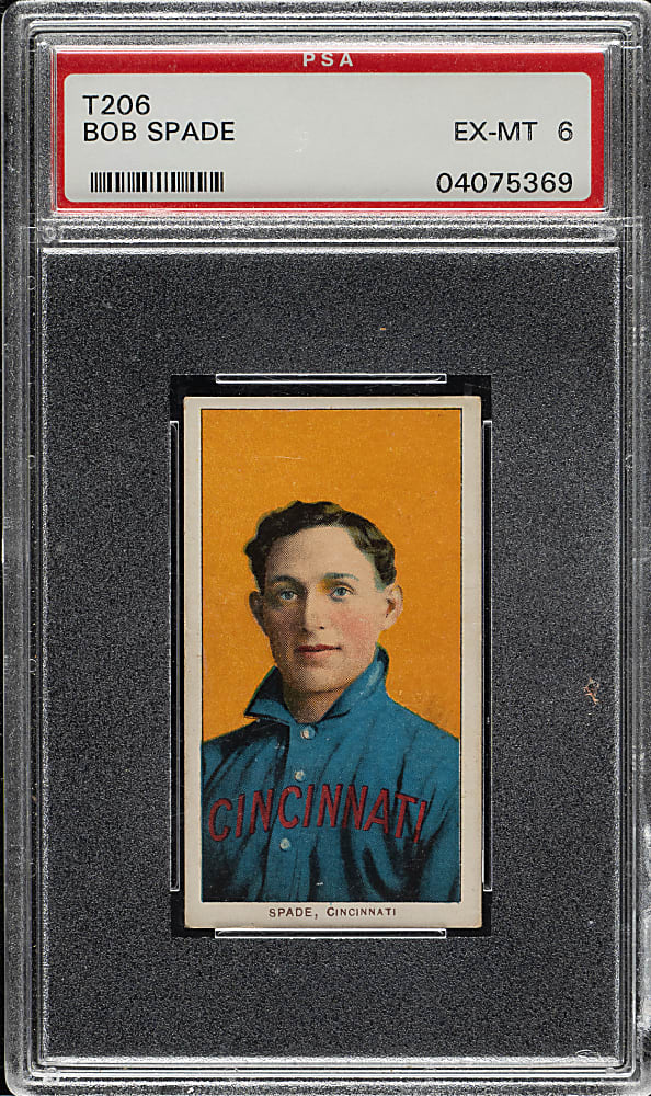 1909-1911 T206 White Border Bob Spade PSA EX-MT 6