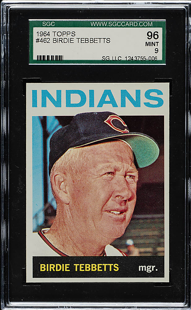 1964 Topps #462 Birdie Tebbetts SGC MINT 96