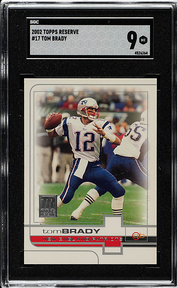 2002 Topps Reserve Football #17 Tom Brady SGC MINT 9