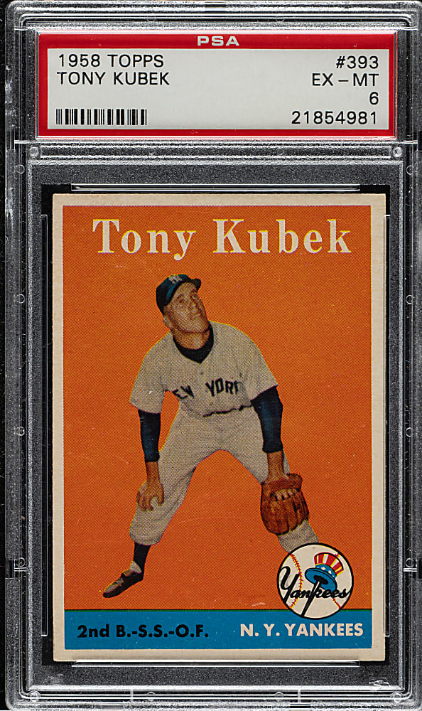 1958 Topps #393 Tony Kubek PSA EX-MT 6