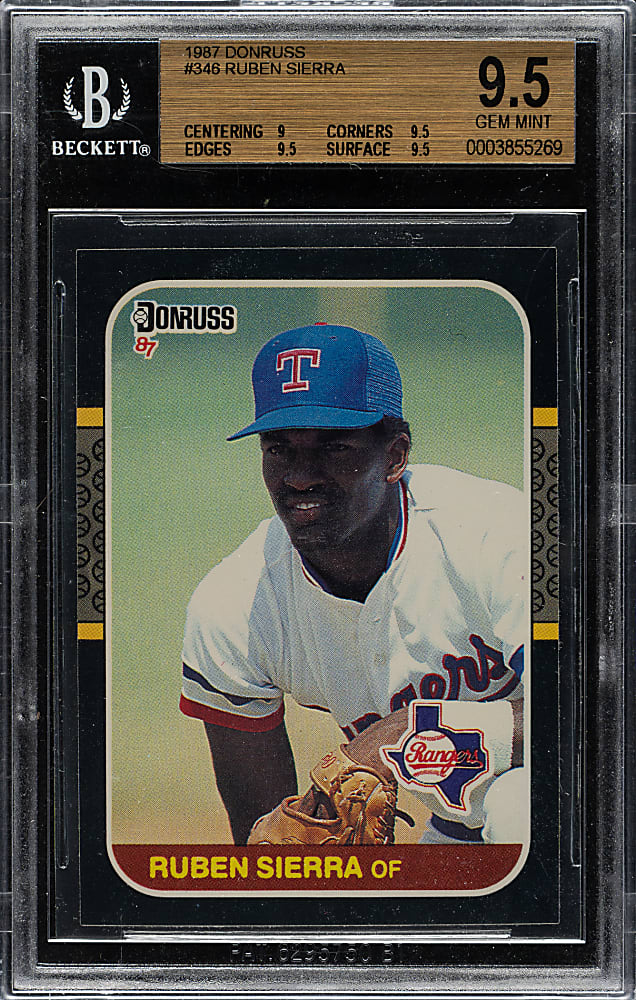 1987 Donruss #346 Ruben Sierra Rookie BGS GEM MINT 9.5