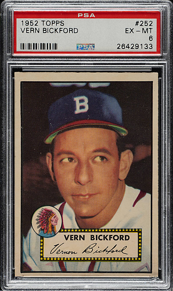 1952 Topps #252 Vern Bickford PSA EX-MT 6
