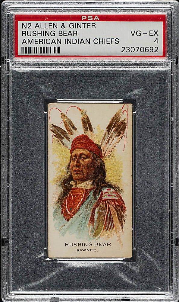 1888 N2 Allen & Ginter "American Indian Chiefs" Rushing Bear PSA VG-EX 4