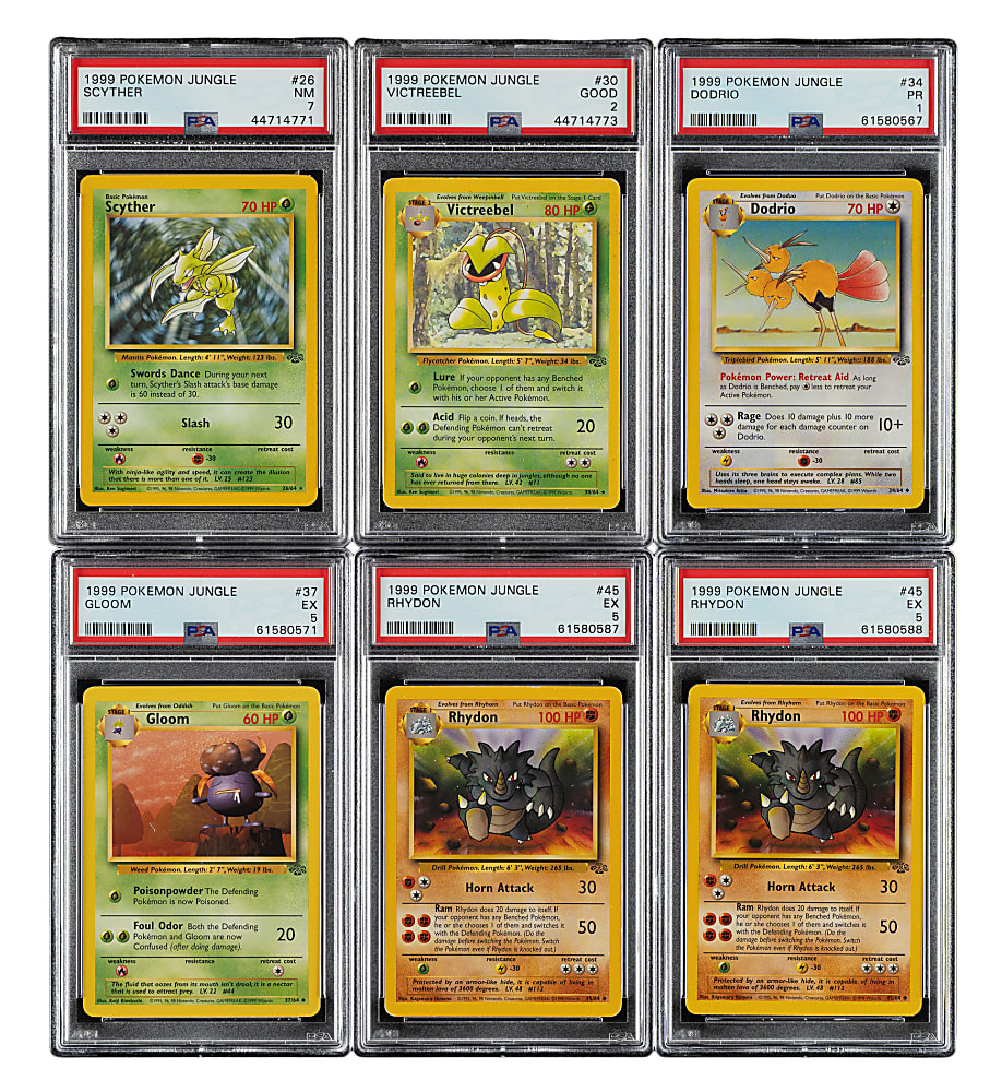 1999 Pokemon Jungle PSA-Graded Collection (6)