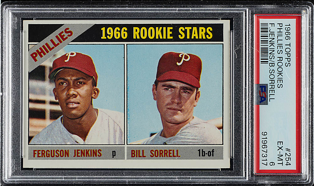 1966 Topps #254 Fergie Jenkins Rookie PSA EX-MT 6