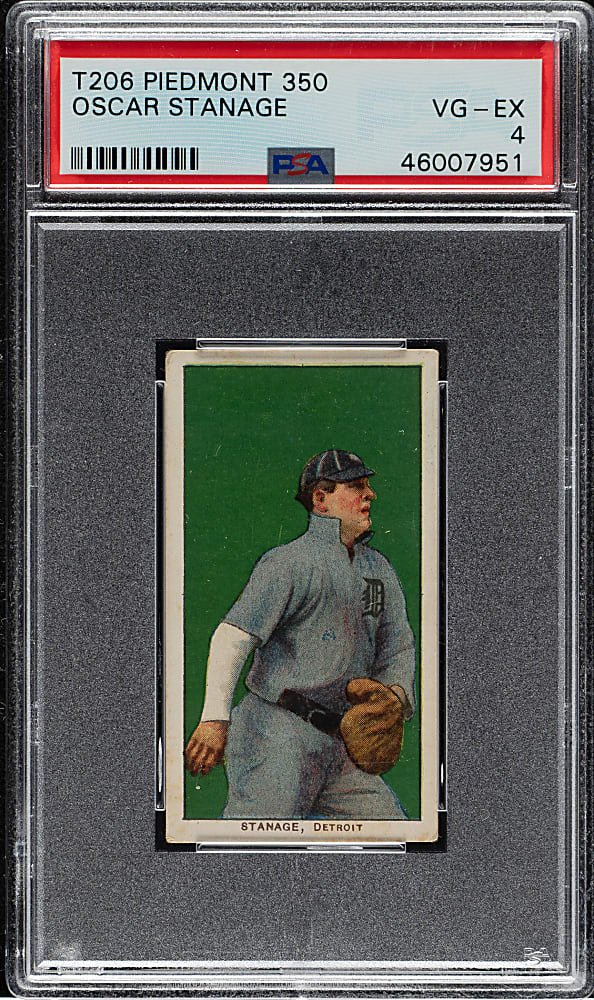 1909-1911 T206 White Border Oscar Stanage PSA VG-EX 4